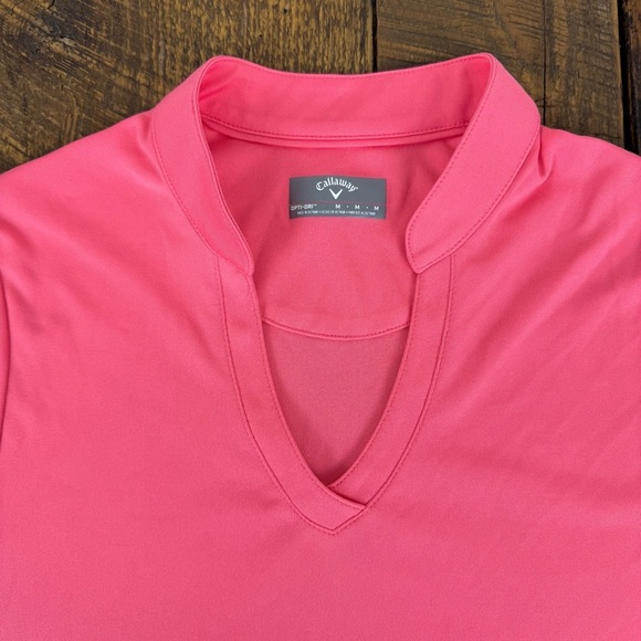 Callaway Women’s Pink Golf Shirt Medium Opti-Dri Performance Polo Activewear - Picture 3 of 10